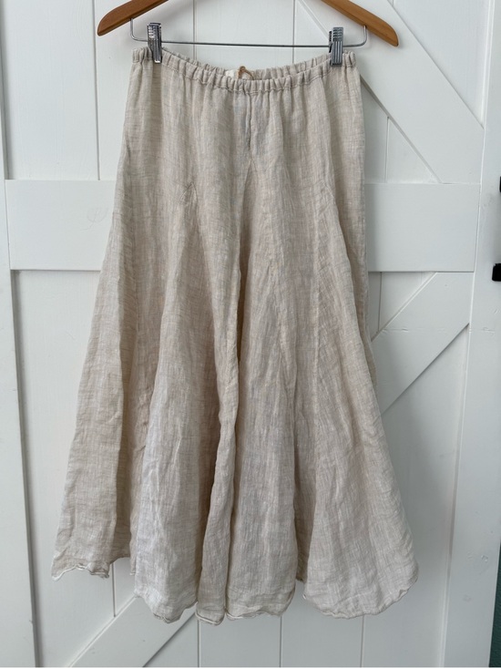 CP Shades Dresses & Skirts - CP Shades Linen Maxi Skirt Elastic Waist Lagenlook Size Medium